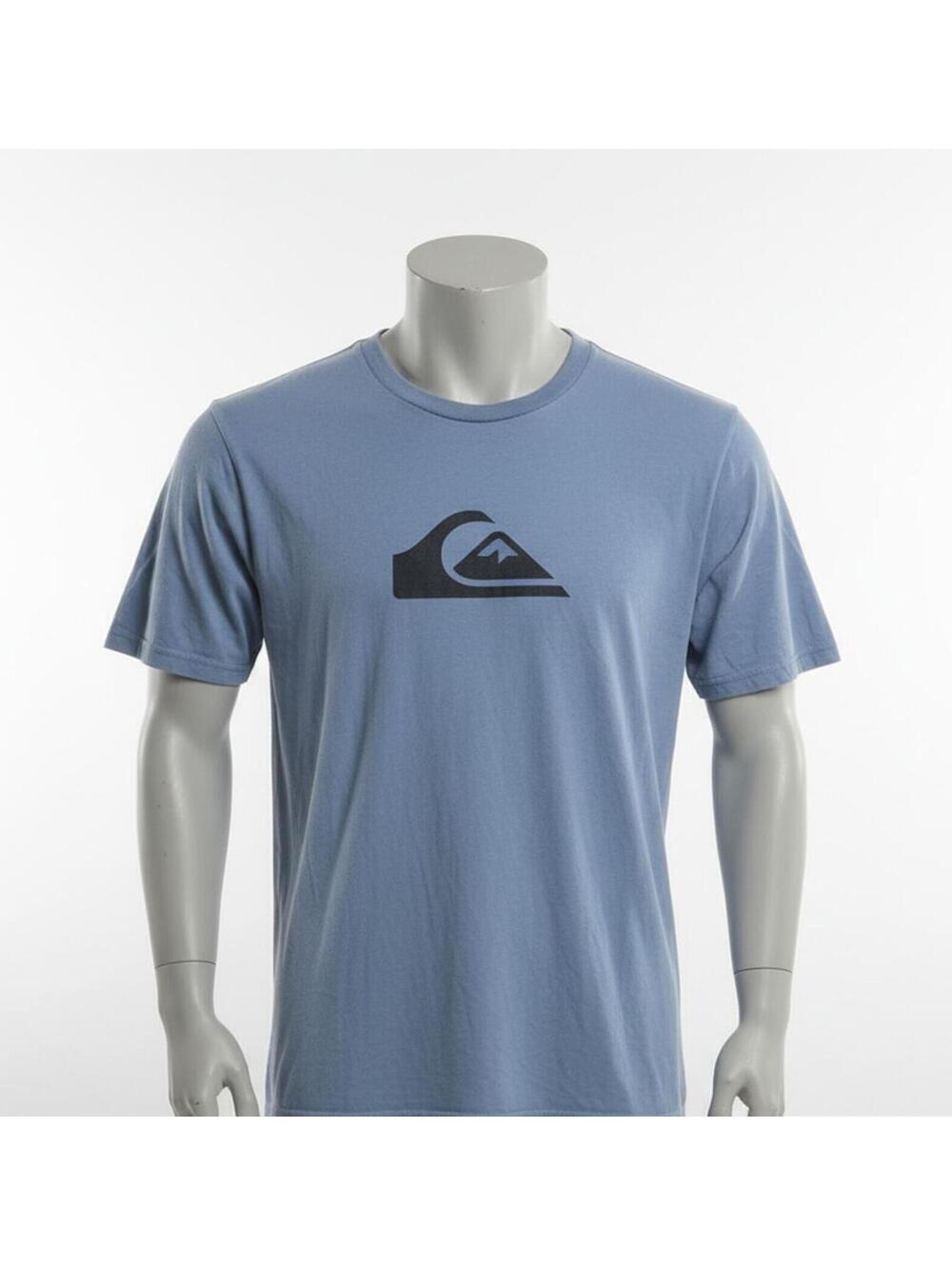 Quiksilver Men's Regular Fit Blue Cotton T-Shirt Medium